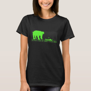 Camiseta Você morreu do urso Curto-Enfrentado