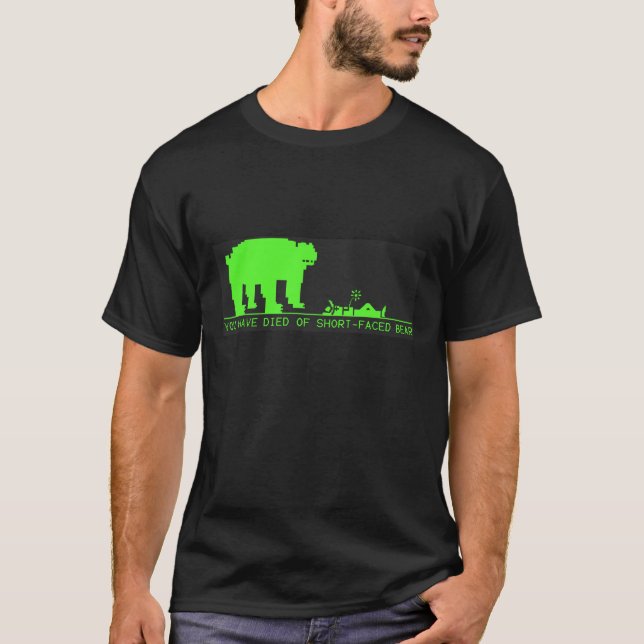 Camiseta Você morreu do urso Curto-Enfrentado (Frente)