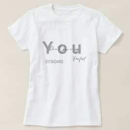 Camiseta Você não desiste do perfeito forte básico