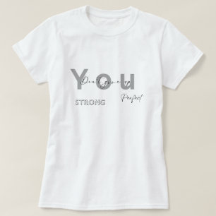 Camiseta Você não desiste do perfeito forte básico