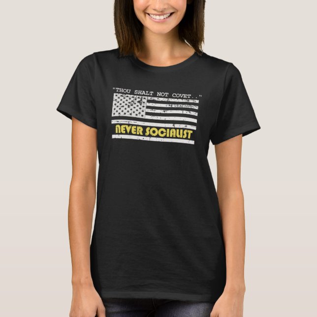 Camiseta Você não deve Cobejar a Bandeira Ameri Anti Social (Frente)