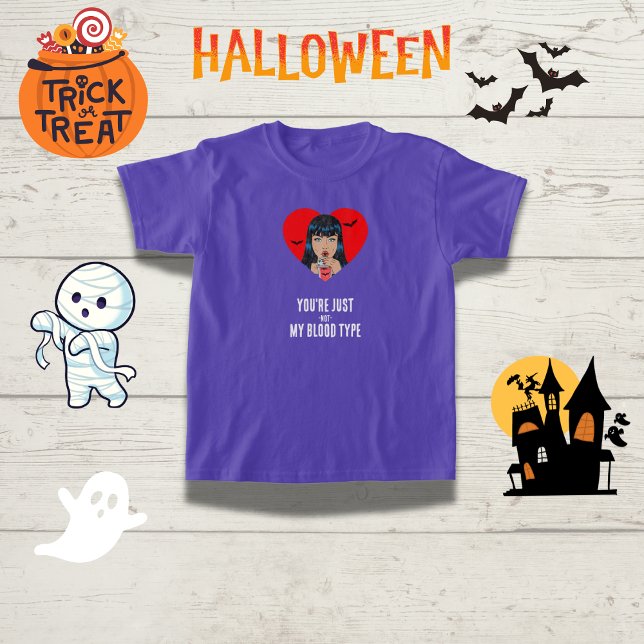 Camiseta "Você não é meu tipo de sangue" Vampiro engraçado (Criador carregado)