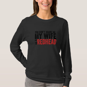 Camiseta Você não me assusta Minha esposa é uma Vintage Red