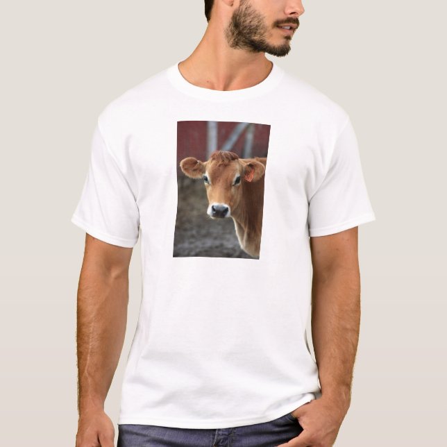 Camiseta Você não me pensa é vaca bonito do jérsei (Frente)