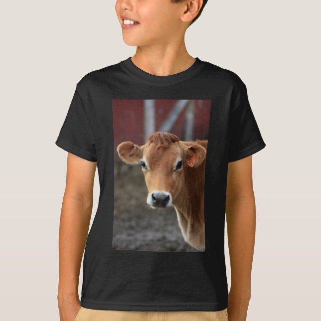 Camiseta Você não me pensa é vaca bonito do jérsei (Frente)