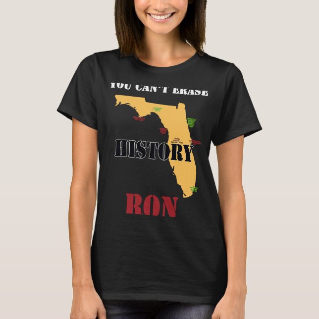 Camiseta Você não pode apagar o histórico negro (Frente)