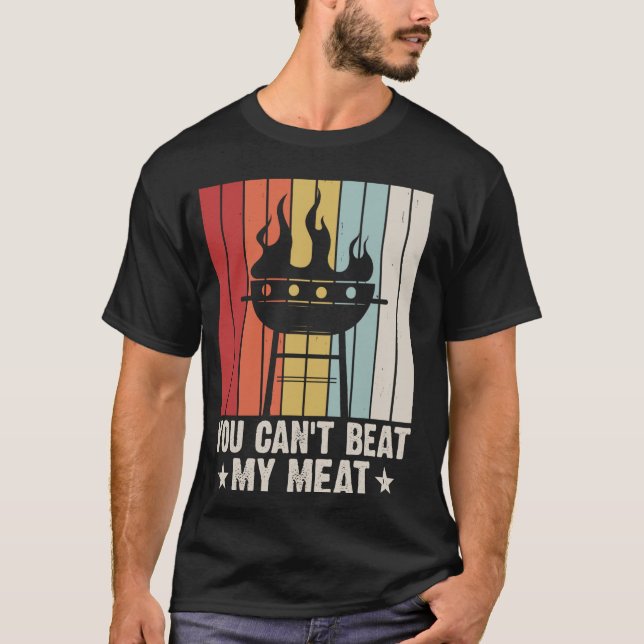 Camiseta Você não pode bater no meu CHURRASCO de carne (Frente)