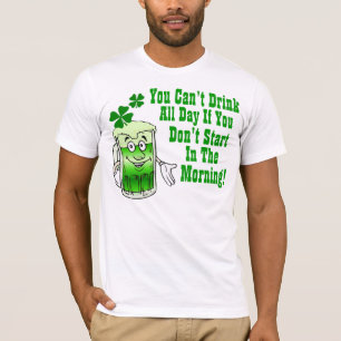 Camiseta Você não pode beber o dia inteiro, irlandês