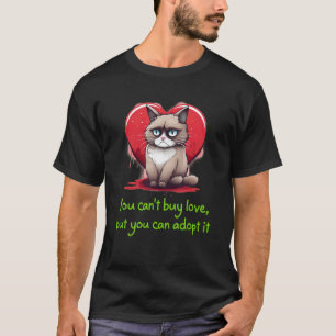 Camiseta Você não pode comprar amor, mas pode adotá-lo, div