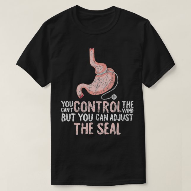 Camiseta Você Não Pode Controlar A Cirurgia Bariátrica Do V (Frente do Design)