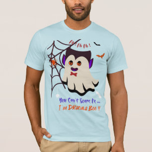 Camiseta Você não pode me assustar com T-Shirt azul-curta