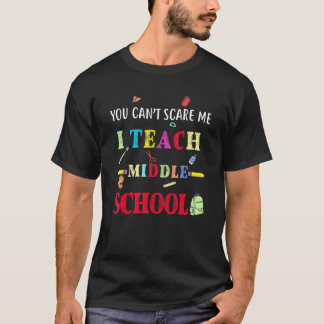 Camiseta Você não pode me assustar Ensinando professor do e