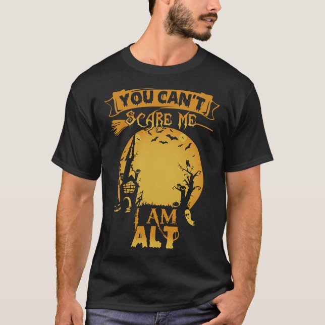 Camiseta Você não pode me assustar, eu sou o Dia das Bruxas (Frente)