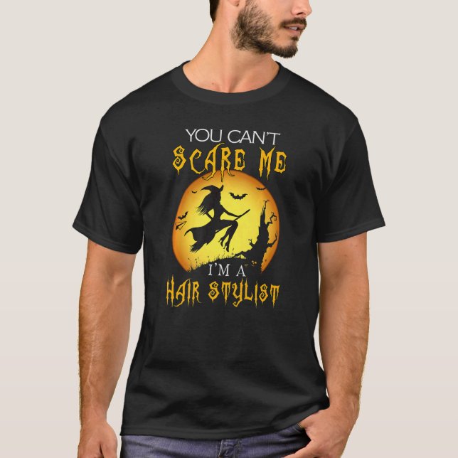 Camiseta Você não pode me assustar, eu sou o Hair Stylist H (Frente)