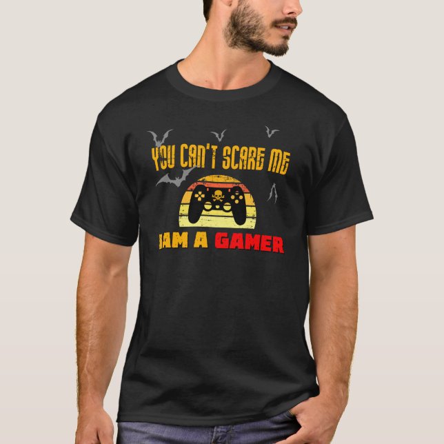 Camiseta Você não pode me assustar Eu sou um jogador (Frente)