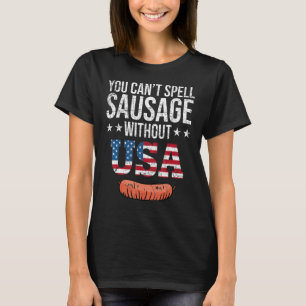 Camiseta Você não pode soletrar enchido sem os EUA