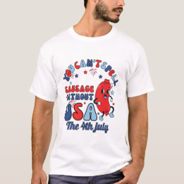 Camiseta Você não pode soletrar enchido sem os EUA Retro 4 