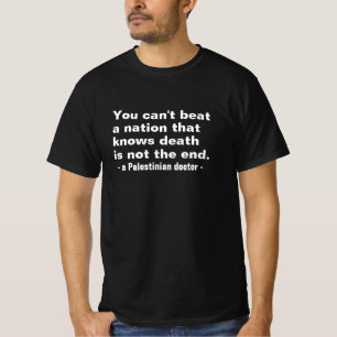 Camiseta Você não pode vencer uma nação que é palestina Tex