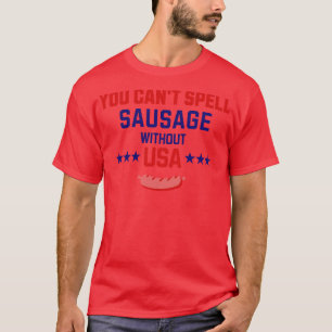 Camiseta Você não sabe soletrar salsicha sem os EUA