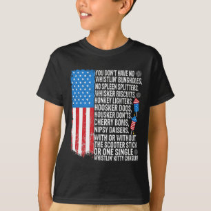 Camiseta Você não tem assobio Bungholes Usa Flag 4th