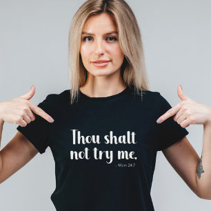 Camiseta Você Não Tenta Me Citar Mãe Branca Preta Modern