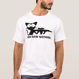 Camiseta Você Não Viu Nada Gato