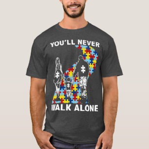 Camiseta Você nunca caminhará sozinho consciência do aut