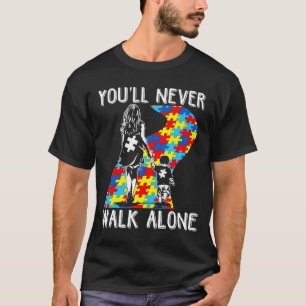 Camiseta Você nunca caminhará sozinho no mês da consciência