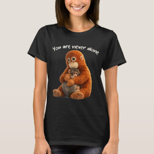 Camiseta Você nunca está sozinho macaco amante de animais s