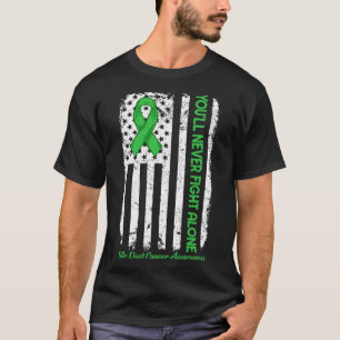 Camiseta Você nunca lutará sozinho com o Cancer dos dutos v