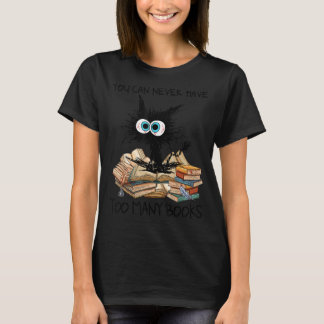 Camiseta Você Nunca Pode Ter Muitos Livros Nerd De Gato Pre