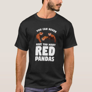 Camiseta Você Nunca Pode Ter Pandas Vermelhos Demais Panda