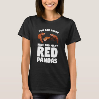 Camiseta Você Nunca Pode Ter Pandas Vermelhos Demais Panda