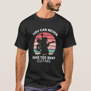 Camiseta Você Nunca Pode Ter Um Gato Retro Louco Com Muitas