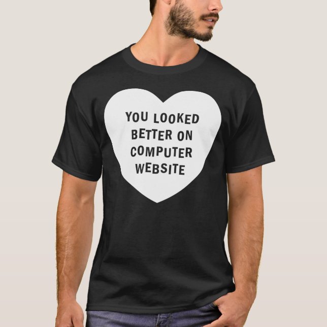 Camiseta VOCÊ OLHOU MELHOR no branco do WEB SITE do (Frente)