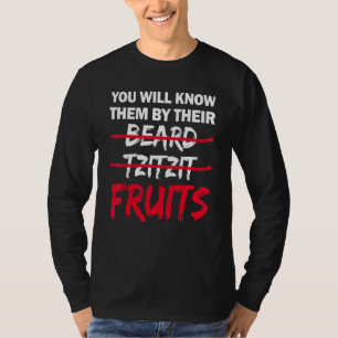 Camiseta Você os conhecerá por sua barba Tzitzit Frutas
