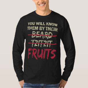 Camiseta Você os conhecerá por sua barba Tzitzit Frutas