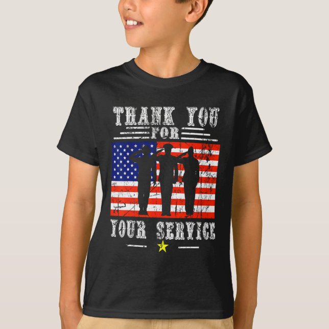 Camiseta Você Para Seus Serviços Patriótico - Dia Dos Veter (Frente)