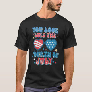 Camiseta Você Parece O Quatro De Julho Americano Feliz 4t