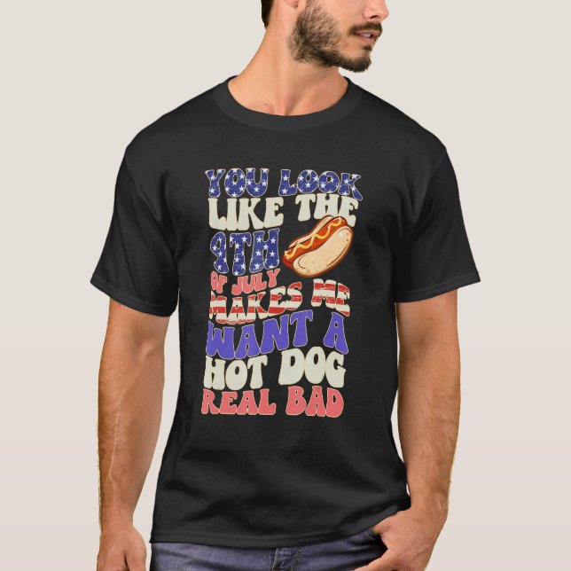 Camiseta Você Parece Que 4 De Julho Me Dá Vontade De Comer  (Frente)