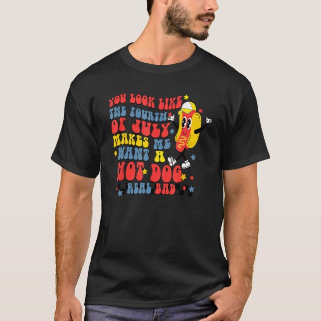 Camiseta Você Parece Que 4 De Julho Me Dá Vontade De Comer  (Frente)
