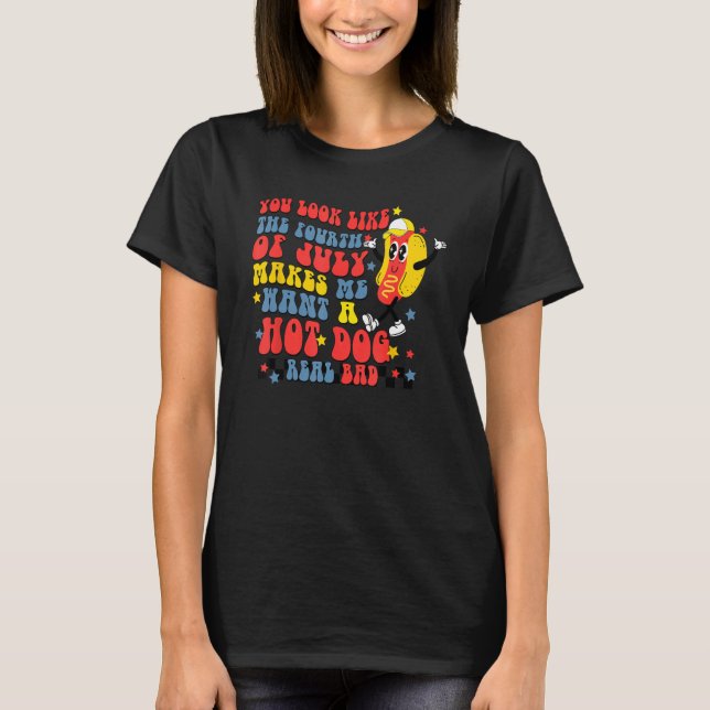 Camiseta Você Parece Que 4 De Julho Me Dá Vontade De Comer  (Frente)