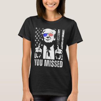 Camiseta Você Perdeu Trump 2024 US Flag Funny (fron)