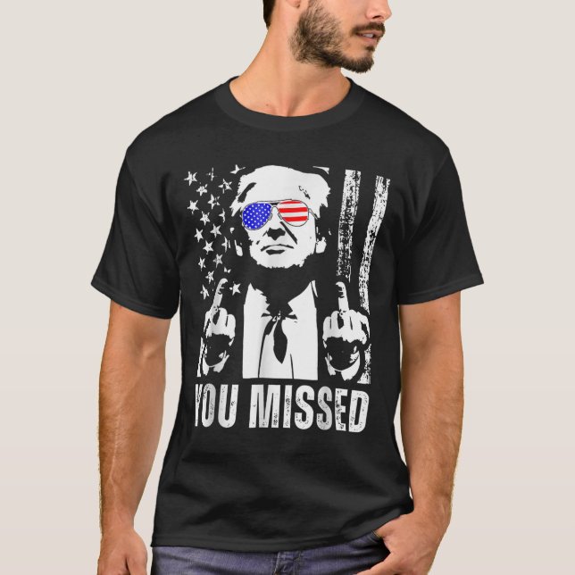 Camiseta Você Perdeu Trump 2024 US Flag Funny (fron) (Frente)