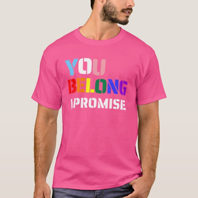 Camiseta Você Pertence A Orgulho gay Mês Ally Lgbtq Lesbian (Frente)