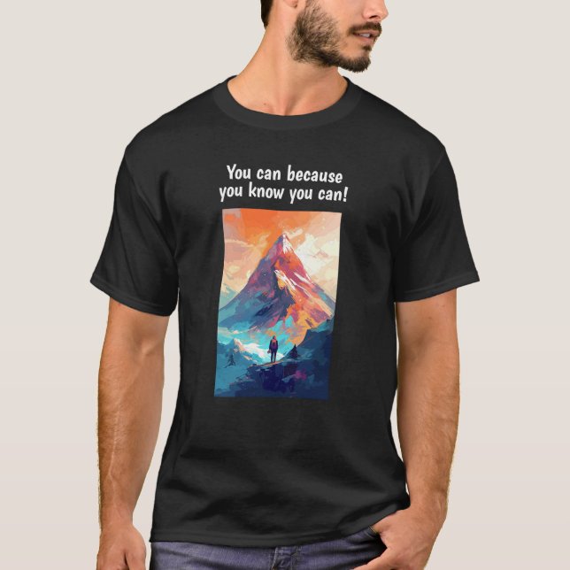 Camiseta Você pode (escuro) Camisa-T (Frente)
