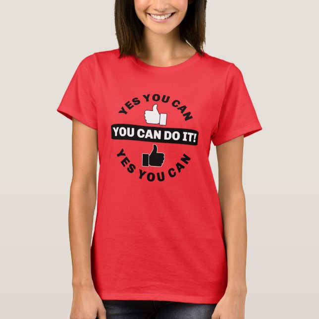 Camiseta Você pode fazer isso (vermelho) (Frente)