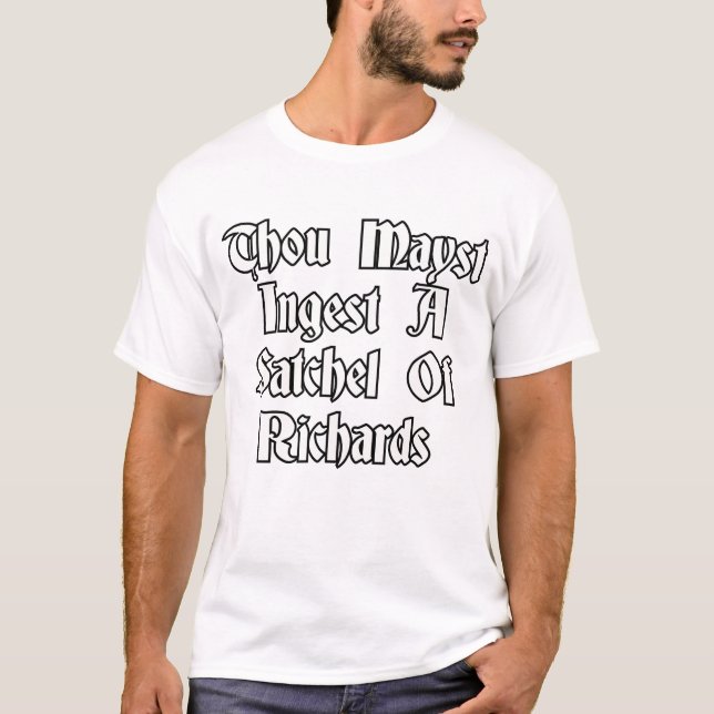 Camiseta Você pode ingerir uma sacola de Richards (Frente)