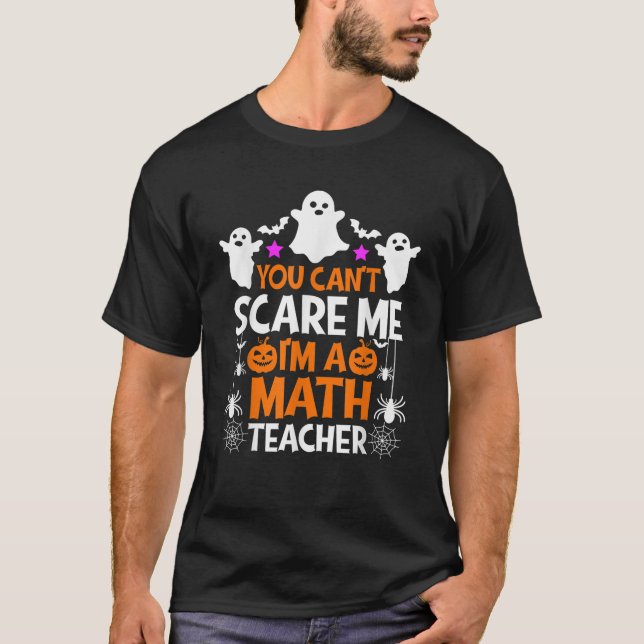 Camiseta Você pode me assustar, eu sou um professor de mate (Frente)