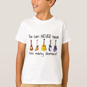 Camiseta Você pode NUNCA ter presentes demais das guitarra
